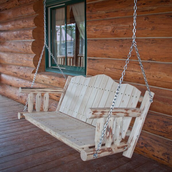 Tustin 2 Person Solid Wood Porch Swing